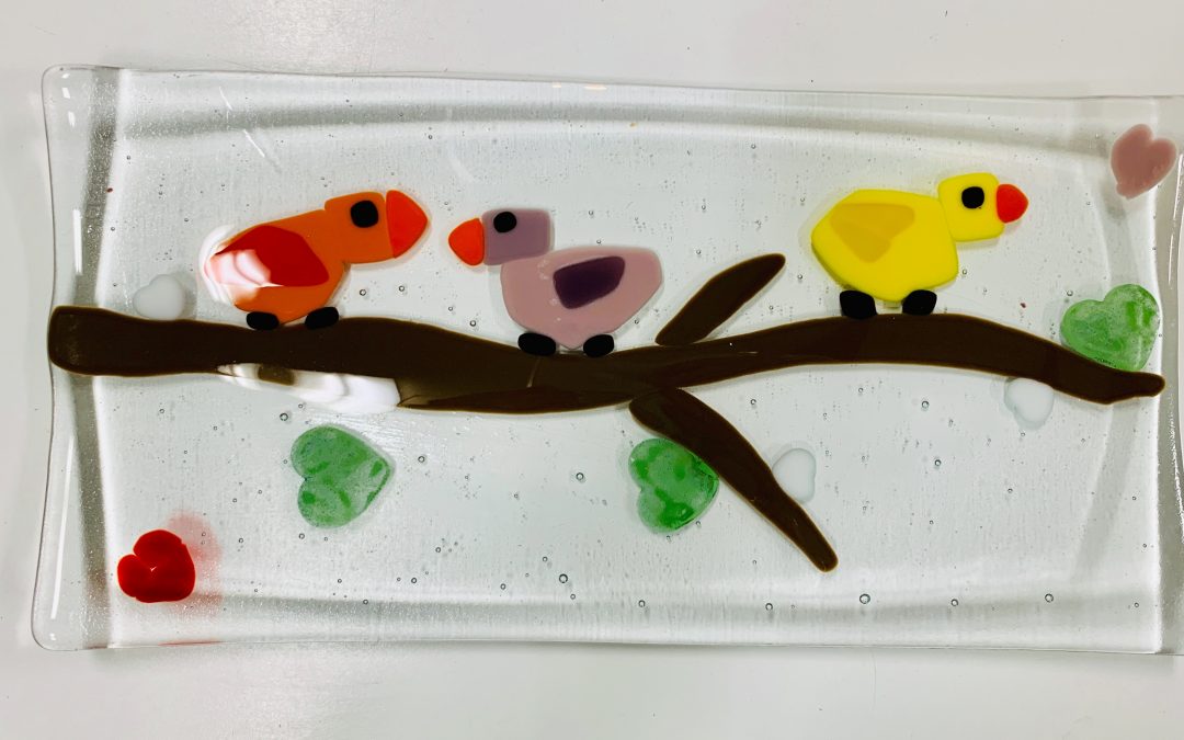 Kids Art Night- Fused Glass ‘Love Birds’ Platter